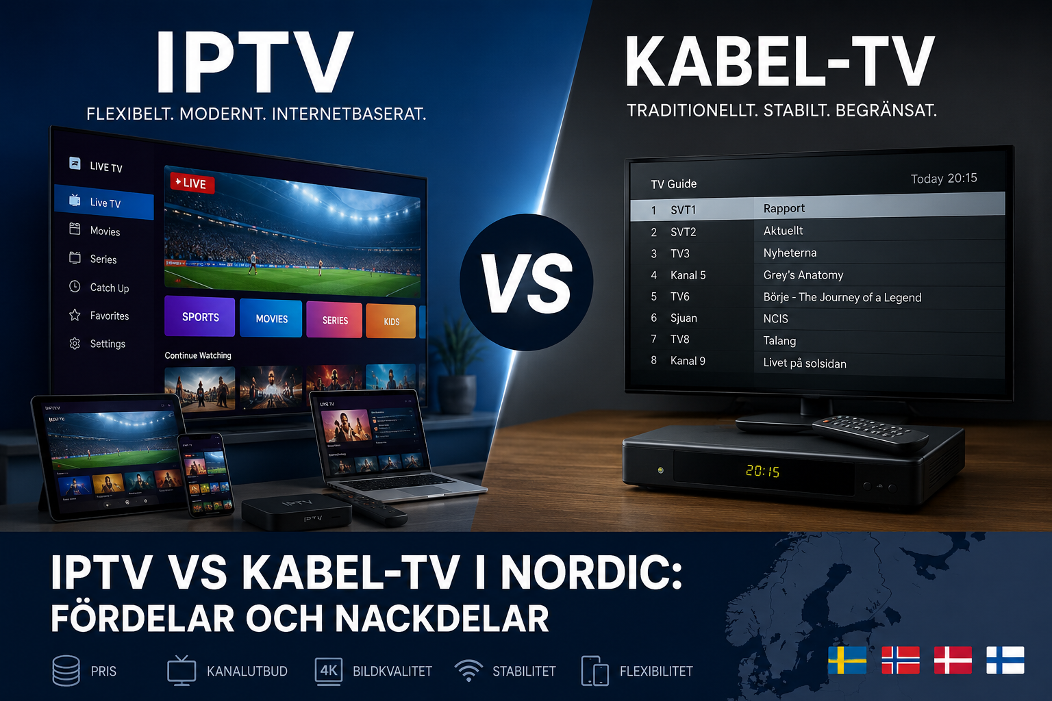 IPTV vs kabel-TV i Nordic